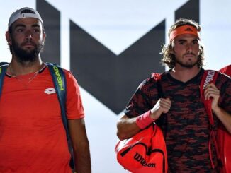 Stefanos Tsitsipas i Matteo Berrettini (fot. Instagram ultimate_tennis_showdown)