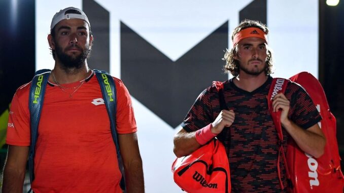 Stefanos Tsitsipas i Matteo Berrettini (fot. Instagram ultimate_tennis_showdown)
