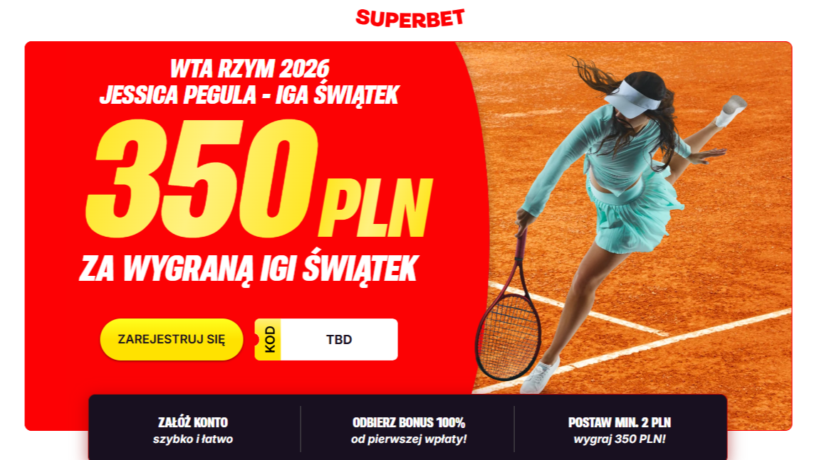 350 PLN za wygraną Świątek z Pegulą! [PROMOCJA]