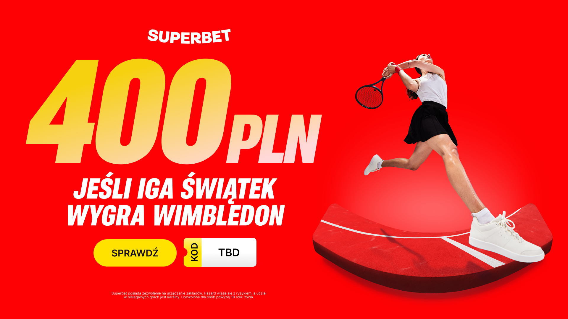 400 PLN za tytuł Świątek na Wimbledonie! [PROMOCJA]