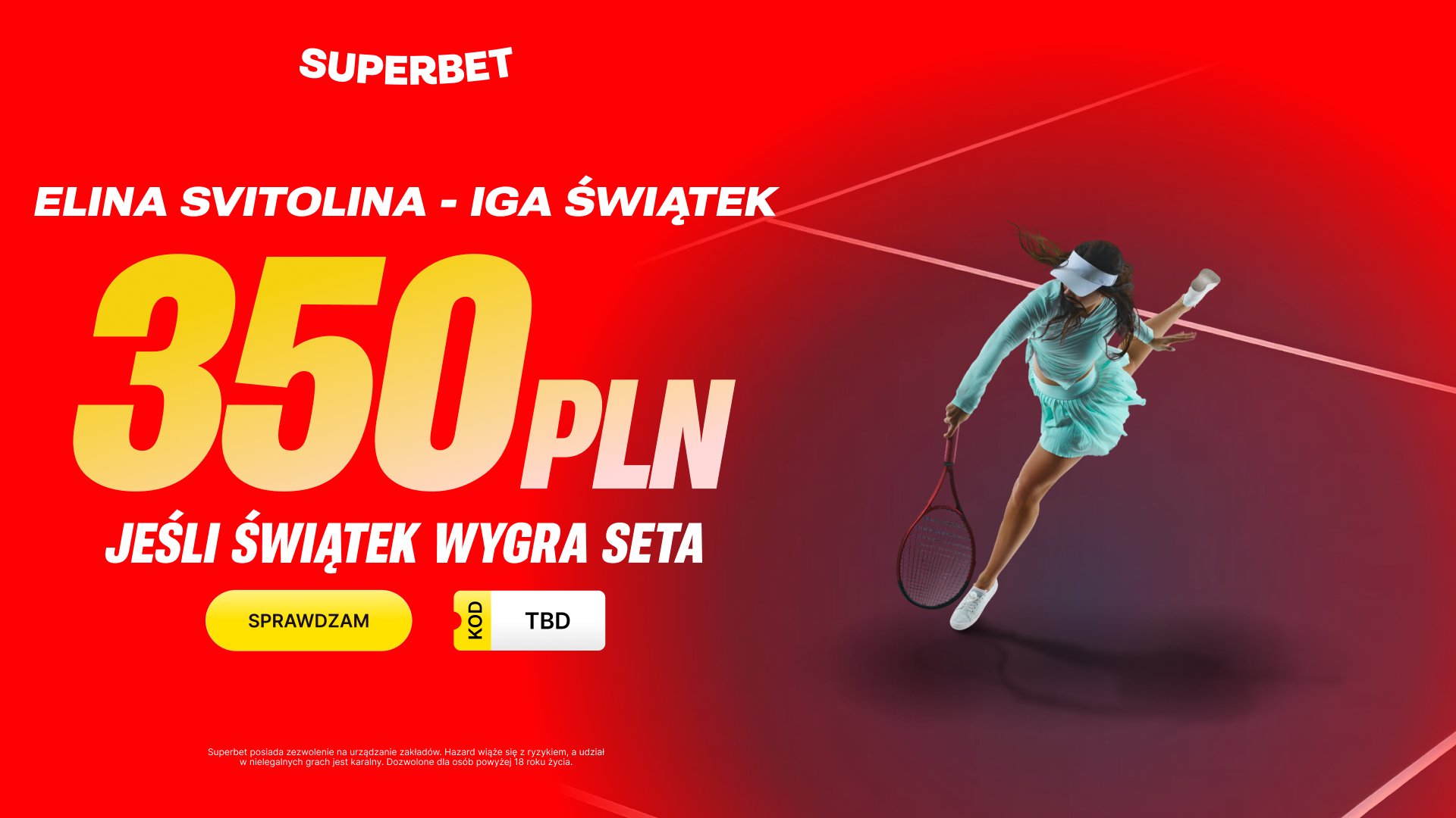 350 PLN za seta Świątek ze Svitoliną | WTA Toronto [PROMOCJA]