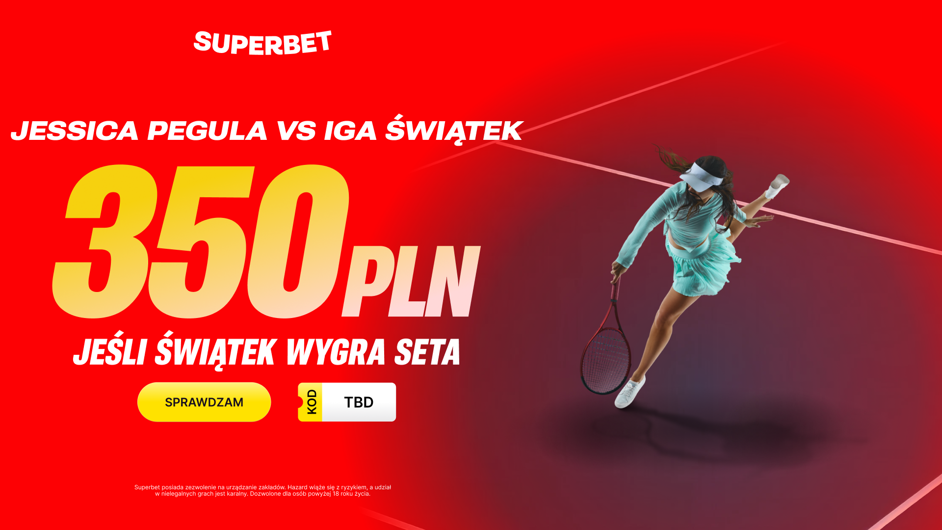 350 PLN za seta Świątek z Pegulą | WTA Cincinnati [PROMOCJA]